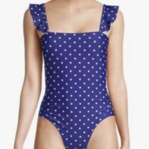 Blue Polka Dot one piece Swimsuit